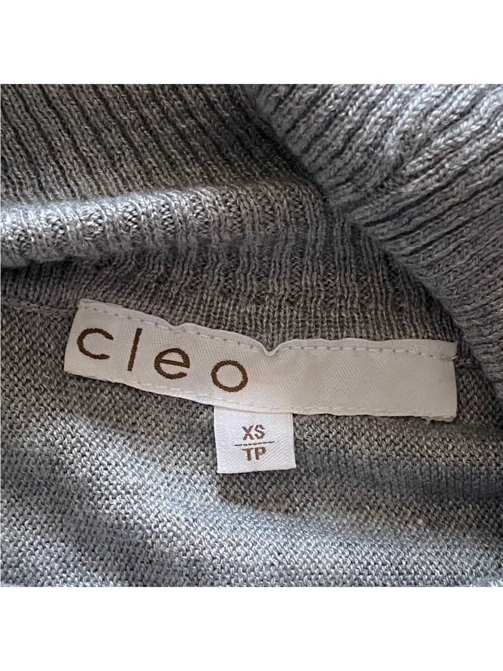 Cleo Gray Pink Turtleneck Tunic Sweater XS - Picture 2 of 8